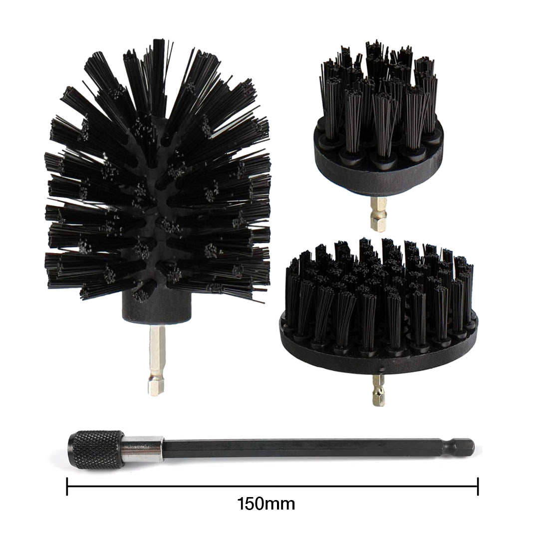 Borrset, 3-pack med 150 mm förlängning – Harder-kvalitet för kraftfull rengöring